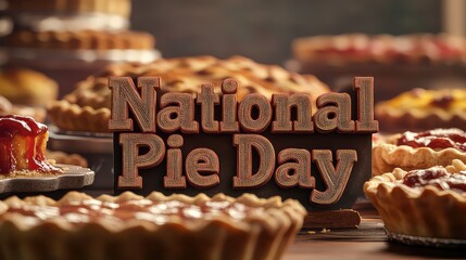 National Pie Day Banner, National Pie Day Poster