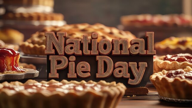 National Pie Day Banner, National Pie Day Poster