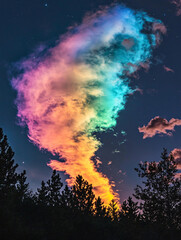 A very colorful and vibrant cloud image