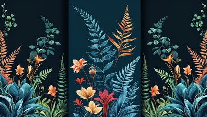 Vertical Poster Mockup Featuring a Deep Rich Background with Bold, Dynamic Colors and Subtle Textures, Offering a Stylish and Modern Canvas for Promotional or Artistic Designs