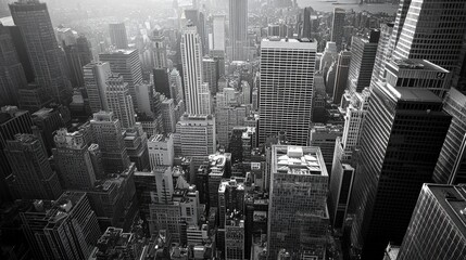 Obraz premium High Contrast Cityscape with Soft Light and Details