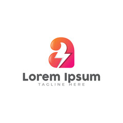 Vibrant, stylized letter A logo with lightning bolt graphic.