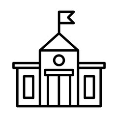 University Building line icon