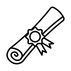 Degree Scroll line icon