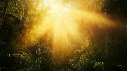 Fototapeta premium Modern Protection in a Vibrant Jungle Setting