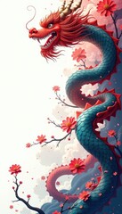 Fototapeta premium Intricate Chinese characters, stark white space, detail, ink, symbol