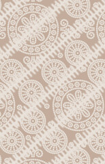 Beautiful floral pattern in vintage folk style. Hand-drawn flowers, leaves, berries on a dark background. Creative botanical backdrop for prints, wallpapers, fabrics