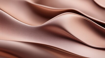 Obraz premium Abstract rose gold waves, smooth flowing texture.
