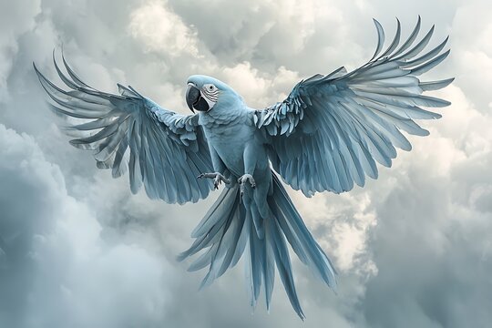 A Dreamlike Soar: The Glaucous Macaw