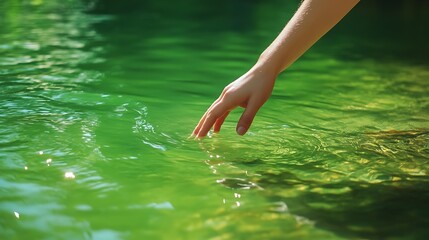 symbolic and ecological gesture for conservation of natural resources concept