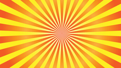 red and yellow sunburst background with radial stripes