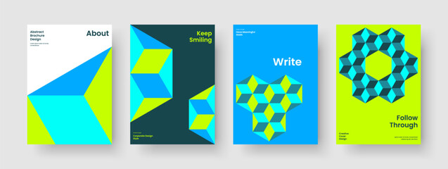Fototapeta premium Abstract Brochure Template. Geometric Background Layout. Modern Book Cover Design. Flyer. Business Presentation. Report. Banner. Poster. Brand Identity. Pamphlet. Leaflet. Advertising. Journal
