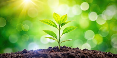 Young Plant New Life Isolated on White Background - Vibrant Green Seedling in High Depth of Field for Nature and Growth Themes, Symbolizing Hope, Renewal, and Sustainability