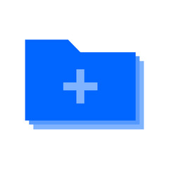 Obraz premium icon adds folders, files with transparent background