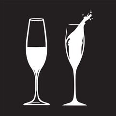 black and white bear glass logo type silhouette design