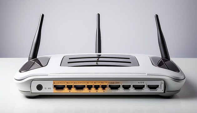 wireless router on white background