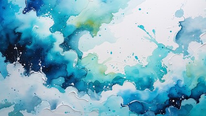 Obraz premium Vibrant Whimsical Abstract Watercolor Background with Bold Splashes of Color, Fluid Shapes, and a Playful Energy, Evoking Creativity and Imagination in a Dreamy, Artistic Style