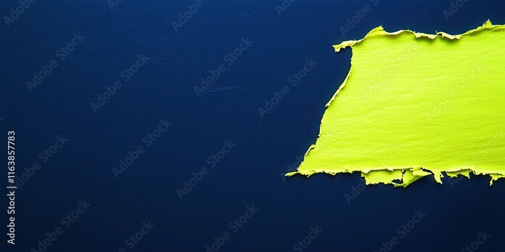 Poster blue background with a yellow line in the middle