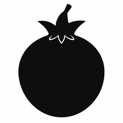 Minimalist Pomegranate Silhouette Vector Design