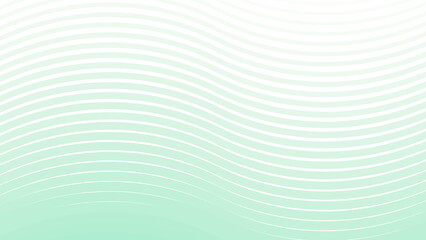 mint green wave pattern with curved lines on white background