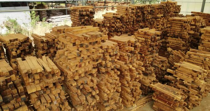 Massive Timber Storage in an Industrial Warehouse