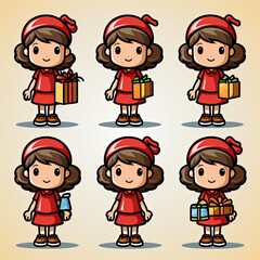 Festive Holiday Clipart Featuring Cute Christmas Elements