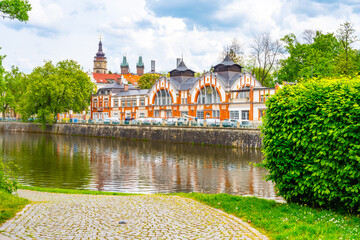 This striking Art Nouveau building is the hydroelectric power station Hucak located in Hradec...