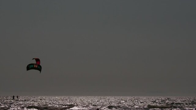 Kitesurfing in Italy on the Tyrrhenian Sea