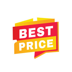 Best price banner vector badge or tag design announcement. Promotion marketing design on white background.