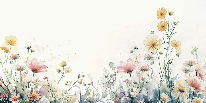 flores de acuarela