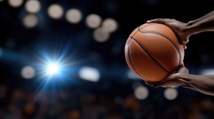 Basketball action indoor arena sports photography dramatic lighting close-up perspective competitive spirit