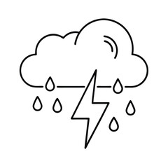 Cloud Icon Black Line | Clouds Illustration | Weather Climate Symbol | Cloud Outline