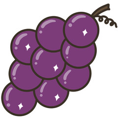 Grape on white background.