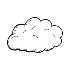 Cloud Icon Black Line | Clouds Illustration | Weather Climate Symbol | Cloud Outline