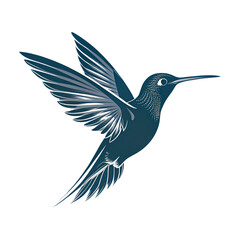 Flying hummingbird isolated on transparent background
