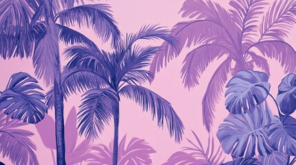 Palm trees on the beach	
