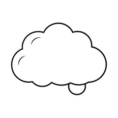 Cloud Icon Black Line | Clouds Illustration | Weather Climate Symbol | Cloud Outline
