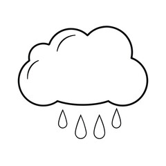 Cloud Icon Black Line | Clouds Illustration | Weather Climate Symbol | Cloud Outline