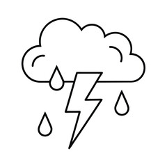 Cloud Icon Black Line | Clouds Illustration | Weather Climate Symbol | Cloud Outline