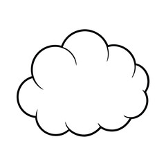 Cloud Icon Black Line | Clouds Illustration | Weather Climate Symbol | Cloud Outline