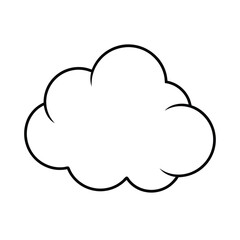 Cloud Icon Black Line | Clouds Illustration | Weather Climate Symbol | Cloud Outline
