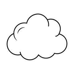Cloud Icon Black Line | Clouds Illustration | Weather Climate Symbol | Cloud Outline