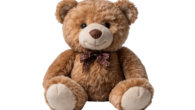 A  teddy bear on transparent background, png