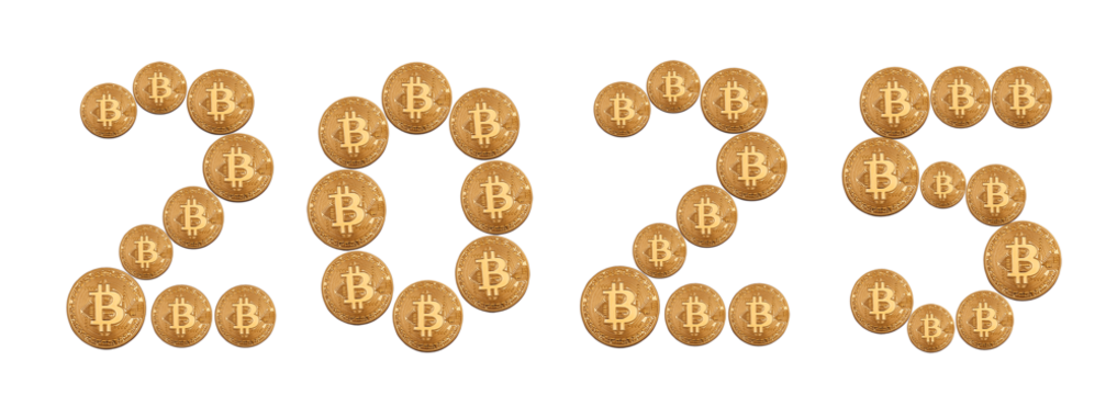2025 l'année du bitcoin, cryptomonnaie, PNG sur fond transparent