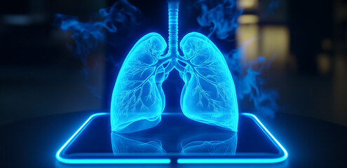 3D holographic images of lung organs
