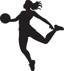 black and white volleyball logo type silhouette design