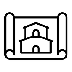 Architect   Vector Line Icon Design