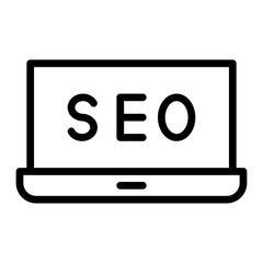 SEO   Vector Line Icon Design