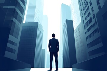 Fototapeta premium man looking up