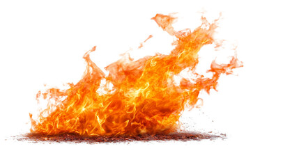 Flame of fire , isolated on Transparent PNG format Background. 